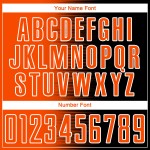 Benutzerdefinierte schwarz orange-weiß Gradientenlinie Sublimation Fußballuniform Trikot Benutzerdefinierte schwarz orange-weiß Gradientenlinie Sublimation Fußballuniform Trikot