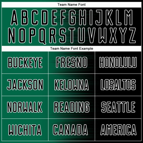 Benutzerdefiniertes schwarzes Kelly Green-White Gradient Line Sublimation Fußballuniformtrikot Benutzerdefiniertes schwarzes Kelly Green-White Gradient Line Sublimation Fußballuniformtrikot