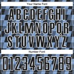 Benutzerdefiniertes schwarz-hellblau-weißes Sublimations-Fußballtrikot Benutzerdefiniertes schwarz-hellblau-weißes Sublimations-Fußballtrikot