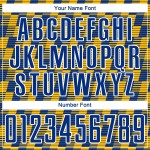 Benutzerdefiniertes Fußballtrikot mit Sublimationsdruck in Royal Gold und Weiß Benutzerdefiniertes Fußballtrikot mit Sublimationsdruck in Royal Gold und Weiß