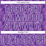 Benutzerdefiniertes Lila Medium Lila-Weiße Linie Sublimation Fußballuniform Trikot Benutzerdefiniertes Lila Medium Lila-Weiße Linie Sublimation Fußballuniform Trikot