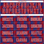 Benutzerdefiniertes Sublimations-Fußballtrikot der Royal Red-White Line