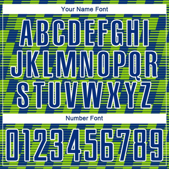 Benutzerdefiniertes Royal Neon Grün-Weiß Line Sublimation Fußballuniform-Trikot Benutzerdefiniertes Royal Neon Grün-Weiß Line Sublimation Fußballuniform-Trikot