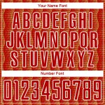 Benutzerdefiniertes rot-altgold-weißes geometrisches Sublimations-Fußballtrikot