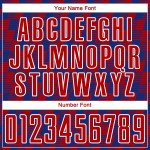 Benutzerdefiniertes Sublimations-Fußballtrikot der Royal Red-White Line