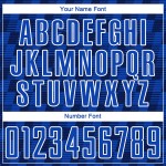 Benutzerdefiniertes Navy Thunder Blau-Weiß Line Sublimation Fußballuniform-Trikot Benutzerdefiniertes Navy Thunder Blau-Weiß Line Sublimation Fußballuniform-Trikot