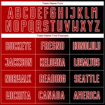 Benutzerdefinierte schwarz rot-weiß Gradienten Linie Sublimation Fußball Uniform Trikot Benutzerdefinierte schwarz rot-weiß Gradienten Linie Sublimation Fußball Uniform Trikot