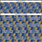 Benutzerdefiniertes Royal Old Gold-White Line Sublimation Fußballuniform-Trikot