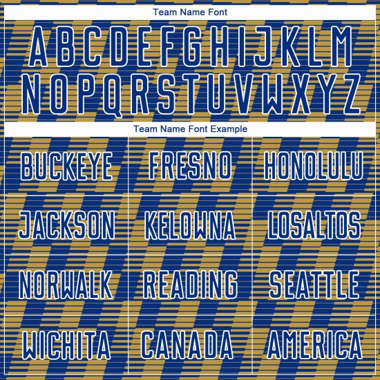 Benutzerdefiniertes Royal Old Gold-White Line Sublimation Fußballuniform-Trikot