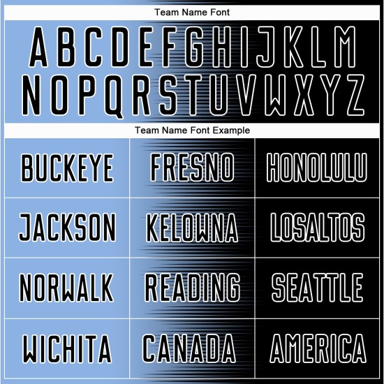 Benutzerdefinierte schwarz hellblau-weiß Gradientenlinie Sublimation Fußballuniform Trikot Benutzerdefinierte schwarz hellblau-weiß Gradientenlinie Sublimation Fußballuniform Trikot