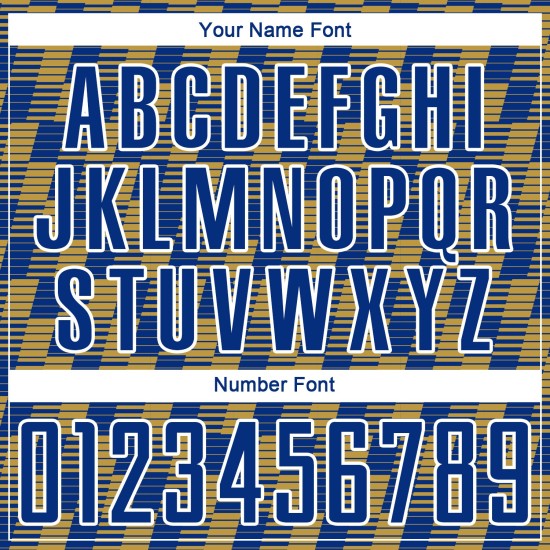 Benutzerdefiniertes Royal Old Gold-White Line Sublimation Fußballuniform-Trikot