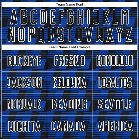 Benutzerdefiniertes Sublimations-Fußballtrikot mit der Linie „Black Thunder Blue-White“ Benutzerdefiniertes Sublimations-Fußballtrikot mit der Linie „Black Thunder Blue-White“