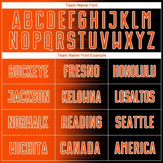 Benutzerdefinierte schwarz orange-weiß Gradientenlinie Sublimation Fußballuniform Trikot Benutzerdefinierte schwarz orange-weiß Gradientenlinie Sublimation Fußballuniform Trikot