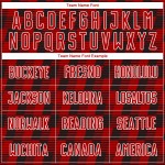 Benutzerdefiniertes schwarz-rot-weißes Sublimations-Fußballtrikot Benutzerdefiniertes schwarz-rot-weißes Sublimations-Fußballtrikot