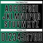 Benutzerdefiniertes schwarzes Kelly Green-White Gradient Line Sublimation Fußballuniformtrikot Benutzerdefiniertes schwarzes Kelly Green-White Gradient Line Sublimation Fußballuniformtrikot