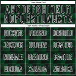 Benutzerdefiniertes schwarz-grün-weißes Sublimations-Fußballtrikot Benutzerdefiniertes schwarz-grün-weißes Sublimations-Fußballtrikot