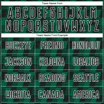 Benutzerdefiniertes schwarzes Kelly Green-White Line Sublimation Fußballuniform-Trikot Benutzerdefiniertes schwarzes Kelly Green-White Line Sublimation Fußballuniform-Trikot