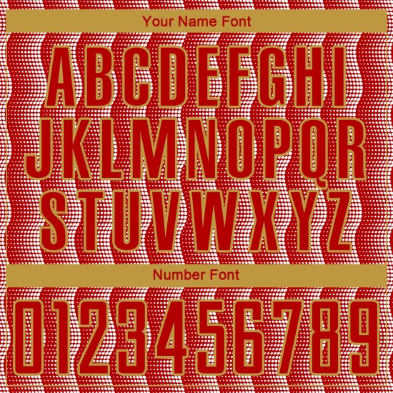 Benutzerdefiniertes rot-altgold-weißes geometrisches Sublimations-Fußballtrikot