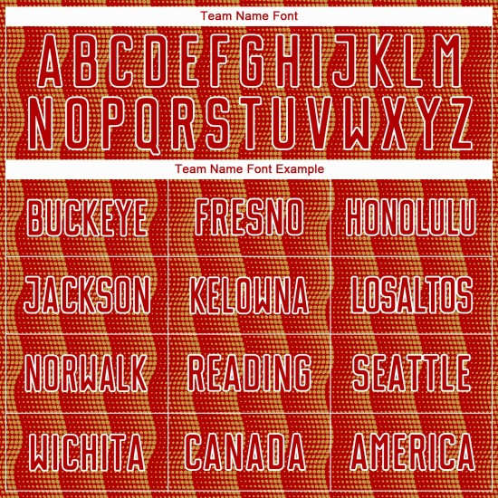 Benutzerdefiniertes rot-altgold-weißes geometrisches Sublimations-Fußballtrikot