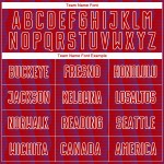 Benutzerdefiniertes rot-lila-weißes geometrisches Sublimations-Fußballtrikot