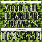 Benutzerdefiniertes schwarz-neongrün-weißes Sublimations-Fußballtrikot Benutzerdefiniertes schwarz-neongrün-weißes Sublimations-Fußballtrikot