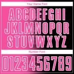 Benutzerdefinierte schwarz rosa-weiß Gradienten Linie Sublimation Fußball Uniform Trikot Benutzerdefinierte schwarz rosa-weiß Gradienten Linie Sublimation Fußball Uniform Trikot