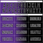 Benutzerdefinierte schwarz lila-weiß Gradienten Linie Sublimation Fußball Uniform Trikot Benutzerdefinierte schwarz lila-weiß Gradienten Linie Sublimation Fußball Uniform Trikot