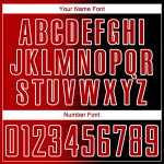 Benutzerdefinierte schwarz rot-weiß Gradienten Linie Sublimation Fußball Uniform Trikot Benutzerdefinierte schwarz rot-weiß Gradienten Linie Sublimation Fußball Uniform Trikot