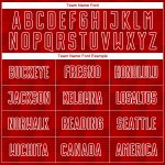 Benutzerdefiniertes Sublimations-Fußballtrikot mit rot-weißer Linie Benutzerdefiniertes Sublimations-Fußballtrikot mit rot-weißer Linie