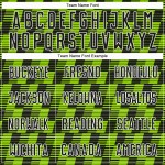 Benutzerdefiniertes schwarz-neongrün-weißes Sublimations-Fußballtrikot Benutzerdefiniertes schwarz-neongrün-weißes Sublimations-Fußballtrikot