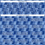 Benutzerdefiniertes Fußballtrikot mit Sublimationsdruck in Königsblau und Weiß Benutzerdefiniertes Fußballtrikot mit Sublimationsdruck in Königsblau und Weiß