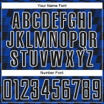 Benutzerdefiniertes Sublimations-Fußballtrikot mit der Linie „Black Thunder Blue-White“ Benutzerdefiniertes Sublimations-Fußballtrikot mit der Linie „Black Thunder Blue-White“