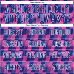 Benutzerdefiniertes Royal Pink-White Line Sublimation Fußballuniform-Trikot