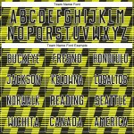 Benutzerdefiniertes Sublimations-Fußballtrikot in Schwarz und Neongelb mit weißer Linie Benutzerdefiniertes Sublimations-Fußballtrikot in Schwarz und Neongelb mit weißer Linie