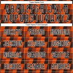 Benutzerdefiniertes schwarz-orange-weißes Sublimations-Fußballtrikot Benutzerdefiniertes schwarz-orange-weißes Sublimations-Fußballtrikot