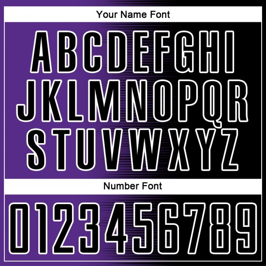 Benutzerdefinierte schwarz lila-weiß Gradienten Linie Sublimation Fußball Uniform Trikot Benutzerdefinierte schwarz lila-weiß Gradienten Linie Sublimation Fußball Uniform Trikot