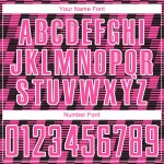 Benutzerdefiniertes schwarz-rosa-weißes Sublimations-Fußballtrikot Benutzerdefiniertes schwarz-rosa-weißes Sublimations-Fußballtrikot