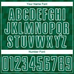 Benutzerdefiniertes Kelly Green Grün-Weiß-Linien-Sublimations-Fußballtrikot Benutzerdefiniertes Kelly Green Grün-Weiß-Linien-Sublimations-Fußballtrikot