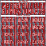 Benutzerdefinierte Red Lakes Blau-Weiß Geometrische Form Sublimation Fußball Uniform Trikot Benutzerdefinierte Red Lakes Blau-Weiß Geometrische Form Sublimation Fußball Uniform Trikot